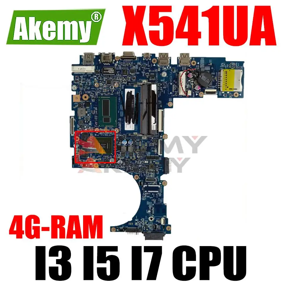 

Материнская плата B551LG для ноутбука, 4 Гб ОЗУ, Φ Gen, для ASUS B551LG B551LD B551LJ, системная плата