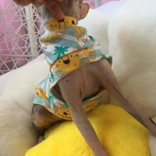 

Devon Cat Clothes Sphynx Hairless Cat Sleeveless Anti-unwear Pet Cat Clothes Air-conditioning Clothing