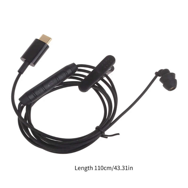 USB-тип C проводные односторонние наушники гарнитура стереовкладыш с линейным