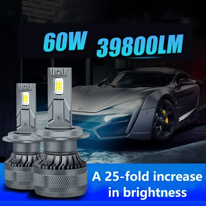 60 Вт, 39800 лм, Автомобильная фонарь, лампа головного света H7, H4, H1, H8, H11, HB3, HB4, 9005, 9006, 9012, 6000K, автомобильная лампа головного света, противотуманная лампа, светодиодные фары 12 В