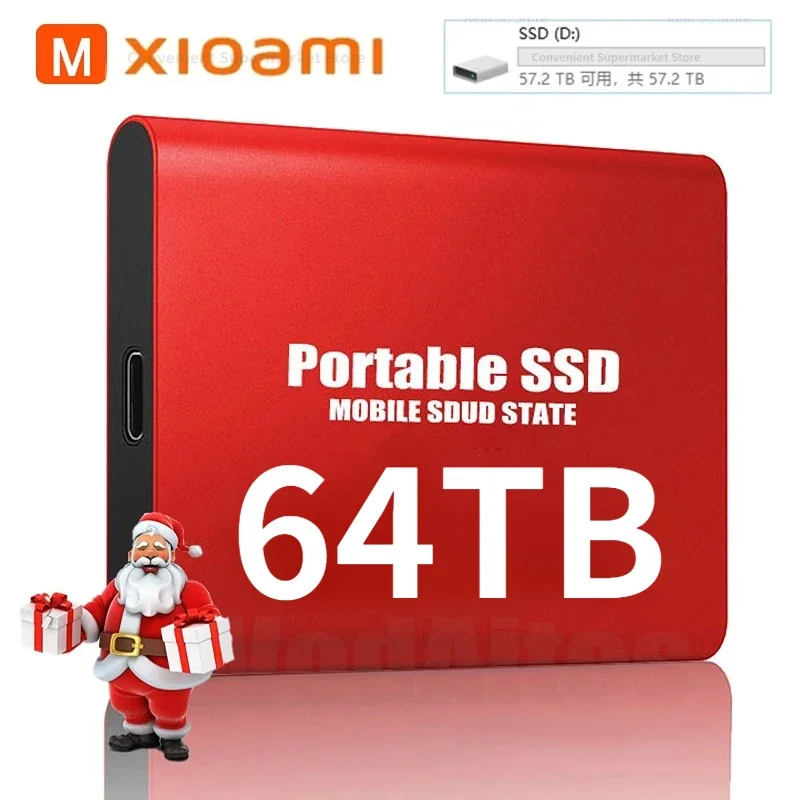 

Portable SSD 1TB/2TB External Solid State Drive USB 3.1/Type-C Hard Disk High-Speed Storage Device For Laptops/Desktop/Mac/Phone