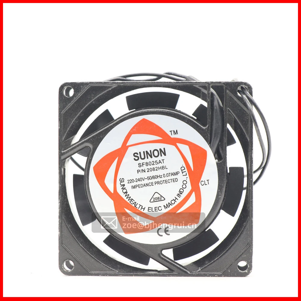 SF8025AT P/N2082HBL 8025 220V AC 80x80x25mm 0.1A Double Ball Bearing 8CM Cabinet Axial Cooling Fan | HVAC Systems & Parts