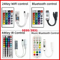 led color controller wifi bluetooth remote control for 12v 5050 2835 strips light ribbon night infrared 24key 44keys convert
