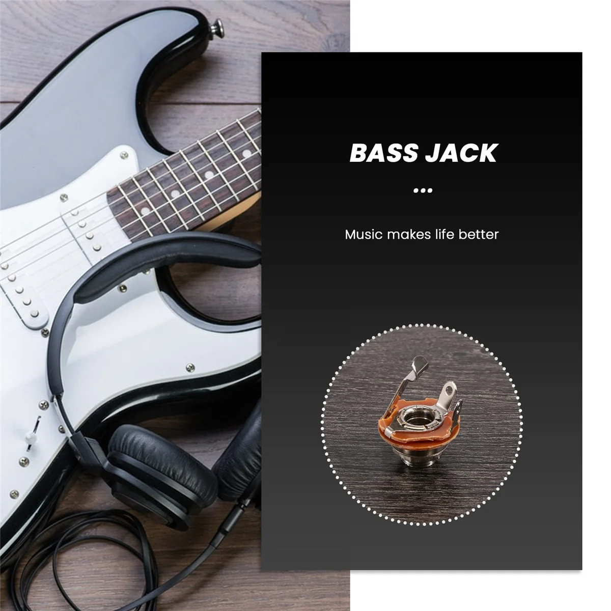 Запчасти и аксессуары для гитары 1/4 6 35 мм 2-проводное моношасси Гитарный разъем