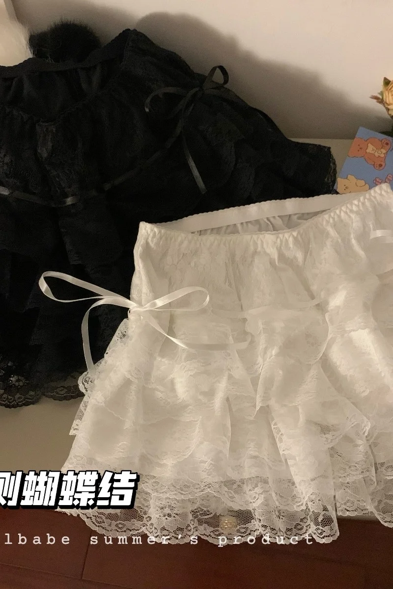 Женские кружевные брюки-кюлоты летние брюки с тыквой нескользящая юбка защитные