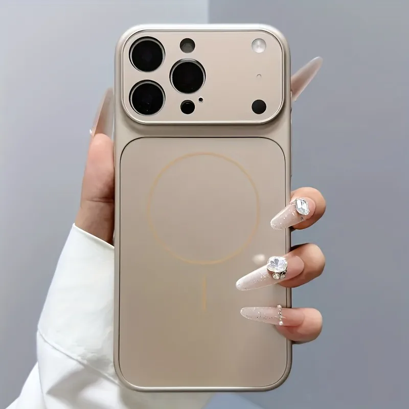 Фото Модные чехлы для телефонов из матового стекла Magsafe Nano для iPhone 17, 16, 15, 14, 13 Pro Max, 17 Pro, магнитный чехол для беспроводной зарядки, чехол на 13 айфон, чехол на айфон 15 про макс №3