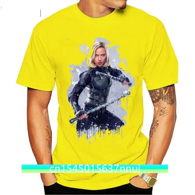 NEW BLACK WIDOW WEAPON ART / WO SIZE T-SHIRT Men 2019 Summer Round Neck Men'S T Shirt Fashion Funny Print Shirts