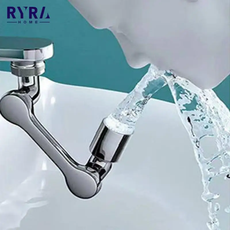 

New 1080 Degree Rotatable Extension Faucet Sprayer Head Universal Bathroom Tap Extend Adapter Aerator 2 Modes Faucet Extender