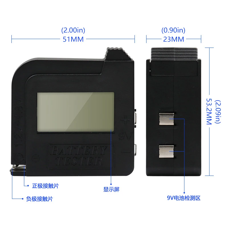 Портативный тестер заряда батареи универсальный емкости литиевых батарей AA AAA с
