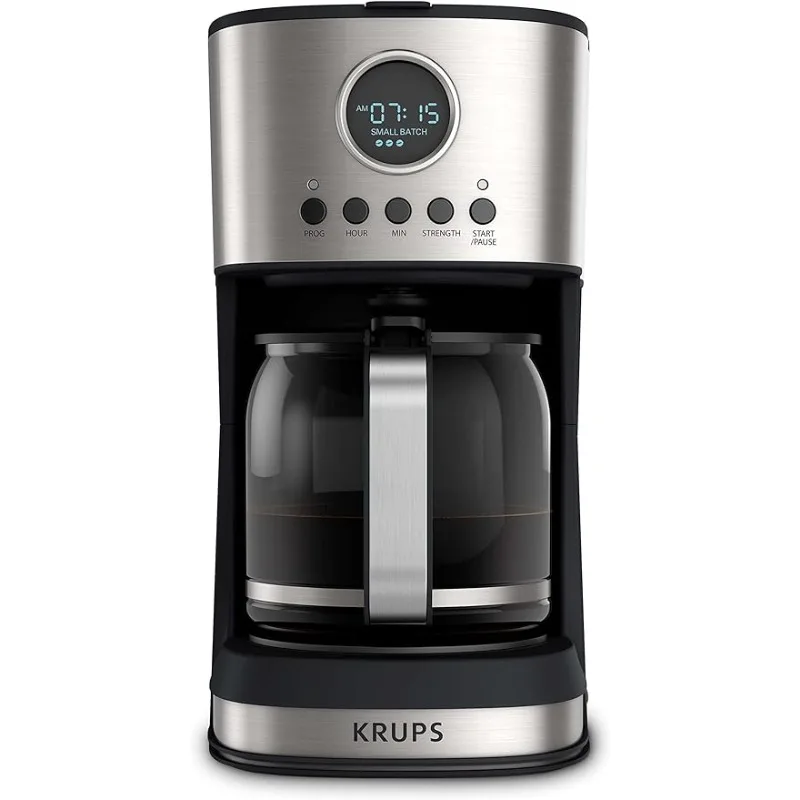 

Essential Brew Stainless Steel Drip Coffee Maker 12 cup 99 Watts Digital Control, Coffee Filter, Drip Free, Dishwasher Safe
