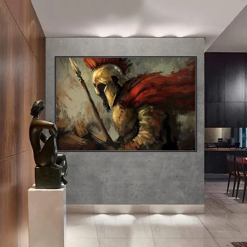 Древнегреческая мифология King Leonidas Спартанский солдат воины холст картина маслом