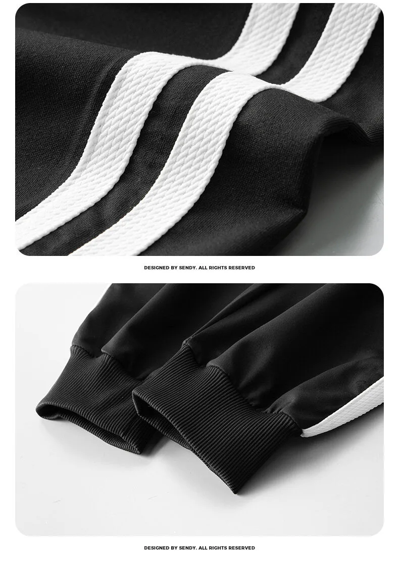 Men's Casual Sets Male Sportswear Hoodies + Pants 2023 New Jogger Fashion Tracksuits Hombre Two Pieces Sets Long Sleeve MOOWNUC