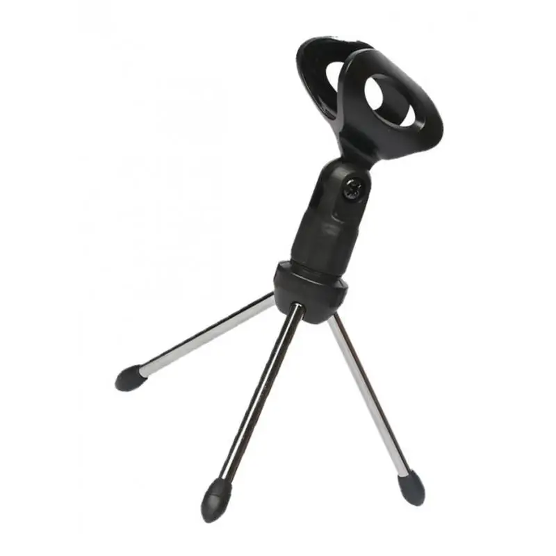 

Universal Mini Tripod Desktop Microphone Clip for Mics And Collapsible Legs