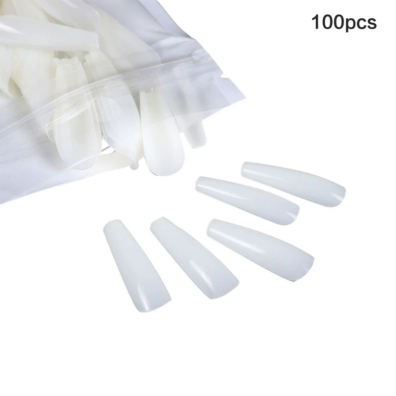 

100 шт. накладные ногти французский гроб синий однотонный пресс на ногти баллеты накладные ногти модный дизайн 2022 Новинка