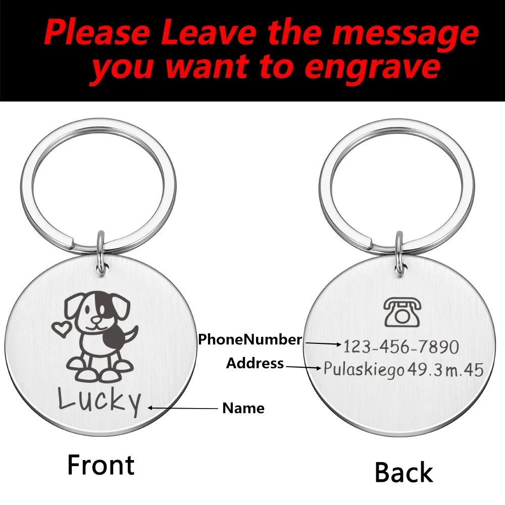 Бесплатная индивидуальная идентификационная бирка для собаки аксессуары