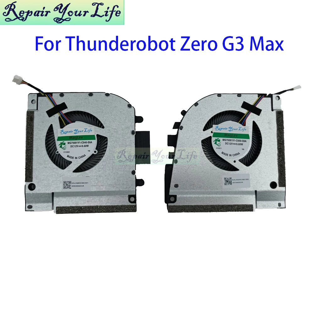 Вентилятор охлаждения процессора и графического для Thunderobot Zero G3 Max L JT009K00BRU JT009X00DRU