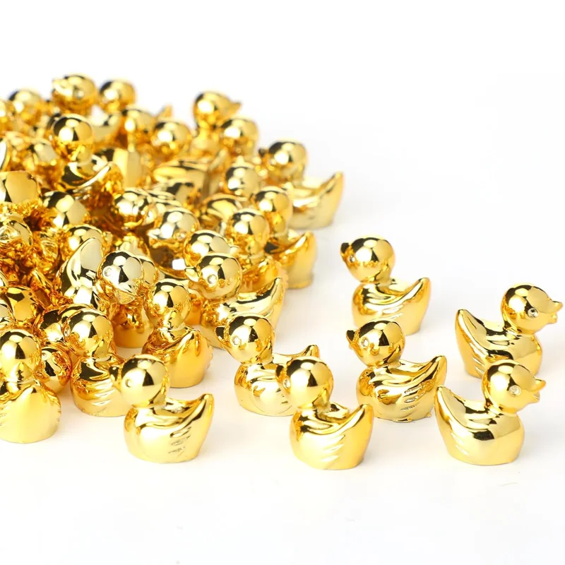 

Миниатюры золотых уток из смолы, набор из 10 штук