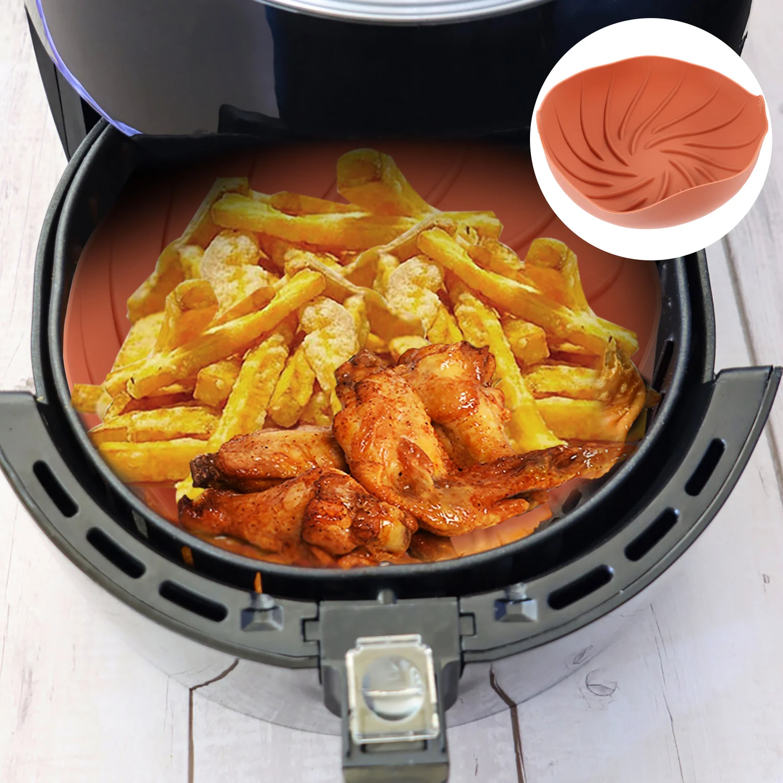 

Kitchen Silicone Washable Oven Baking Pad Air Fryer Mat Air Fryer Baking Pot for Friends Home