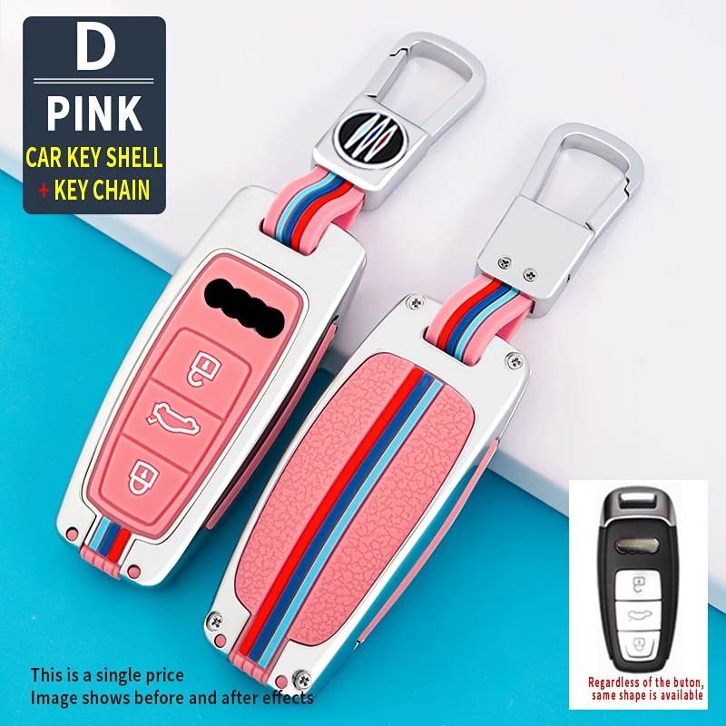 

Car Key Case For Audi A1 A3 8v A4 B9 A5 A6 C8 Q3 Q5 Q7 Tt Remote Cover Fob Skin Protect Shell Auto Holder Keychain Accessories