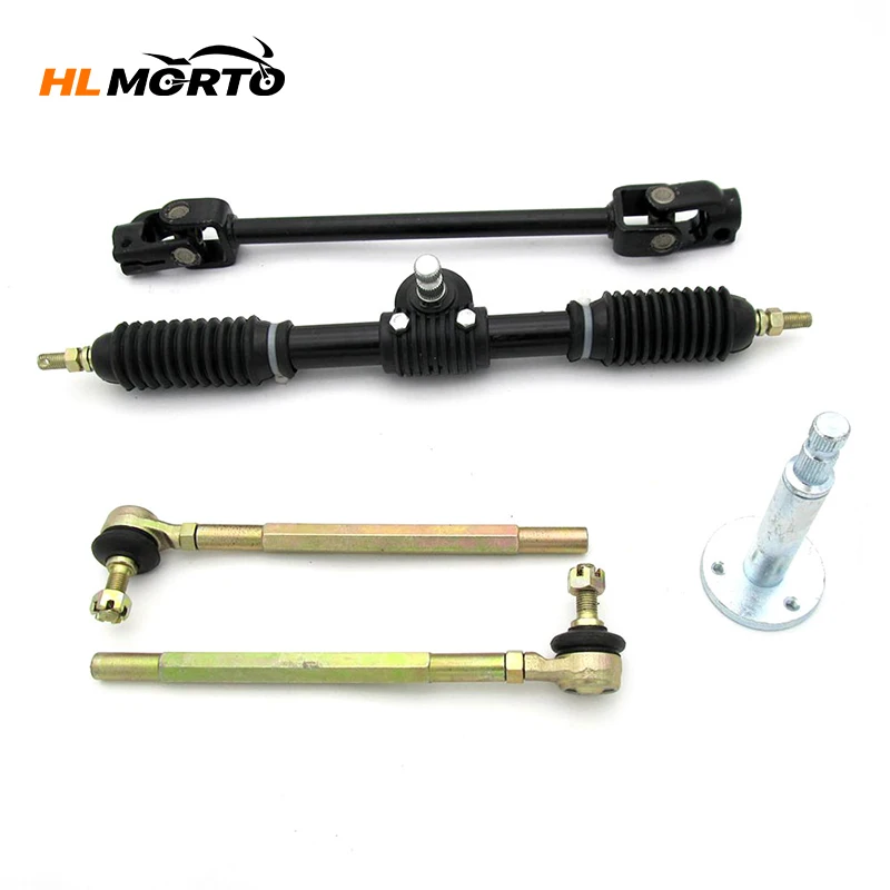 Power Steering Gear Shaft Rack Pinion Tie Rod Rack Assembly For Go Kart Chinese ATV Quad Golf Cart 4 Wheel Spare Parts 390mm