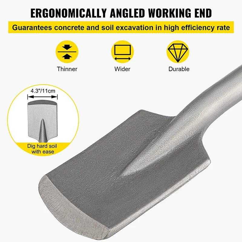 Глиняная лопата хвостовик SDS-Max 17X4 3 дюйма отбойный молоток из стали 40Cr насадка для