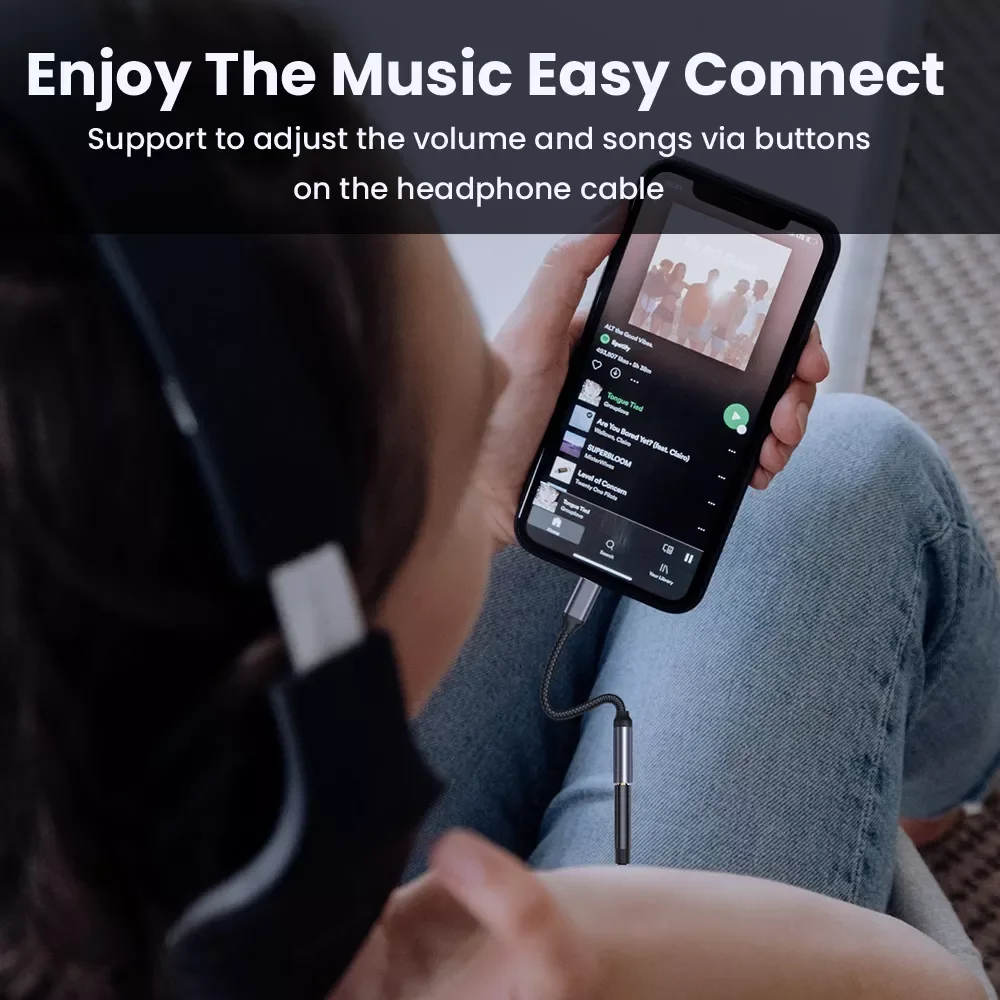 

For iPhone 3.5mm AUX Cable Adapter For iPhone 13 12 Pro Adapter Headphone Connector Mini Audio Splitter for iOS 14 Above Adapter