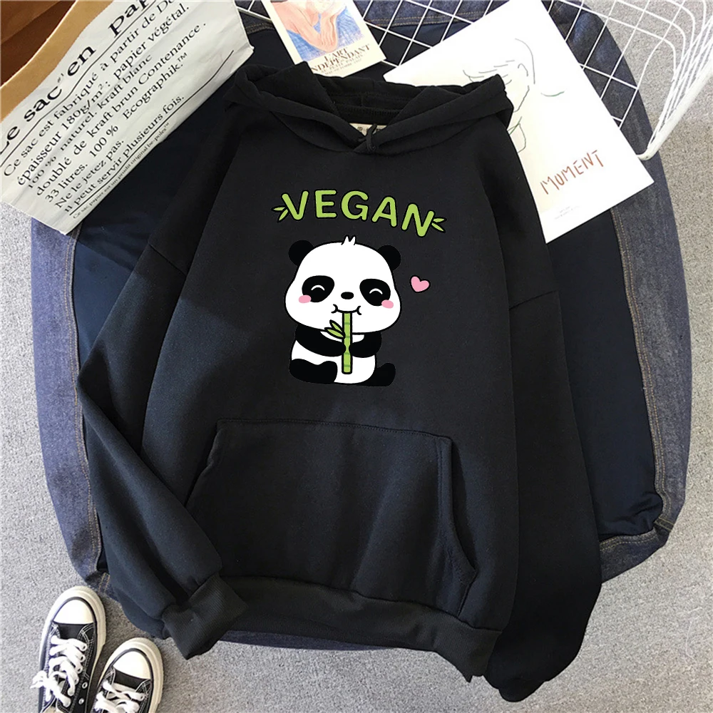 Kawaii Panda Bamboo Print Hoodies Men Crewneck Cartoons Sweatshirts Hooded Anime Soft Sweatshirt Graphic Loose Mens Pullover