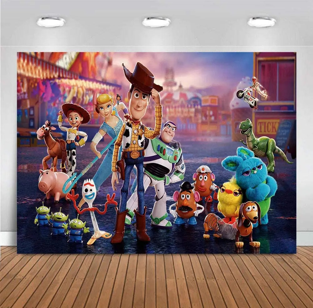 Студийный фон Disney Дональд Дейзи утки Минни Микки Маус джунгли с днем рождения
