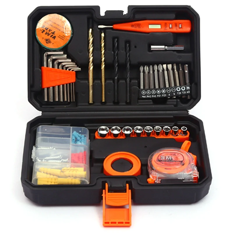 

1 Set Multifunctional Household Hardware Tool Set, Car Tool Box, Woodworking Tool Box