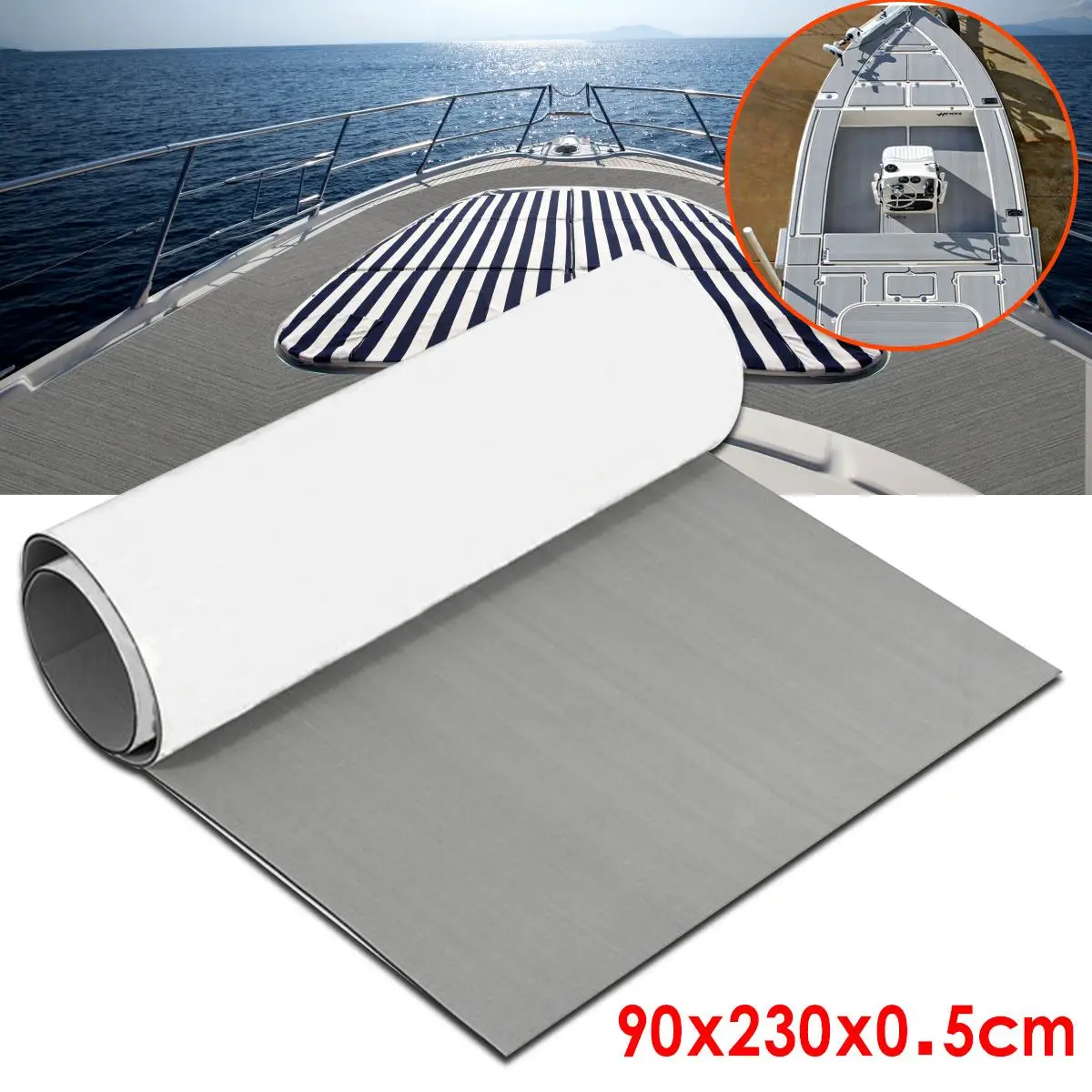 

2300x900x5mm EVA Foam Boat Flooring Teak Foam Decking For RV Boats EVA Foam Sheet Marine Flooring Teak Boat Yacht Floor Carpet