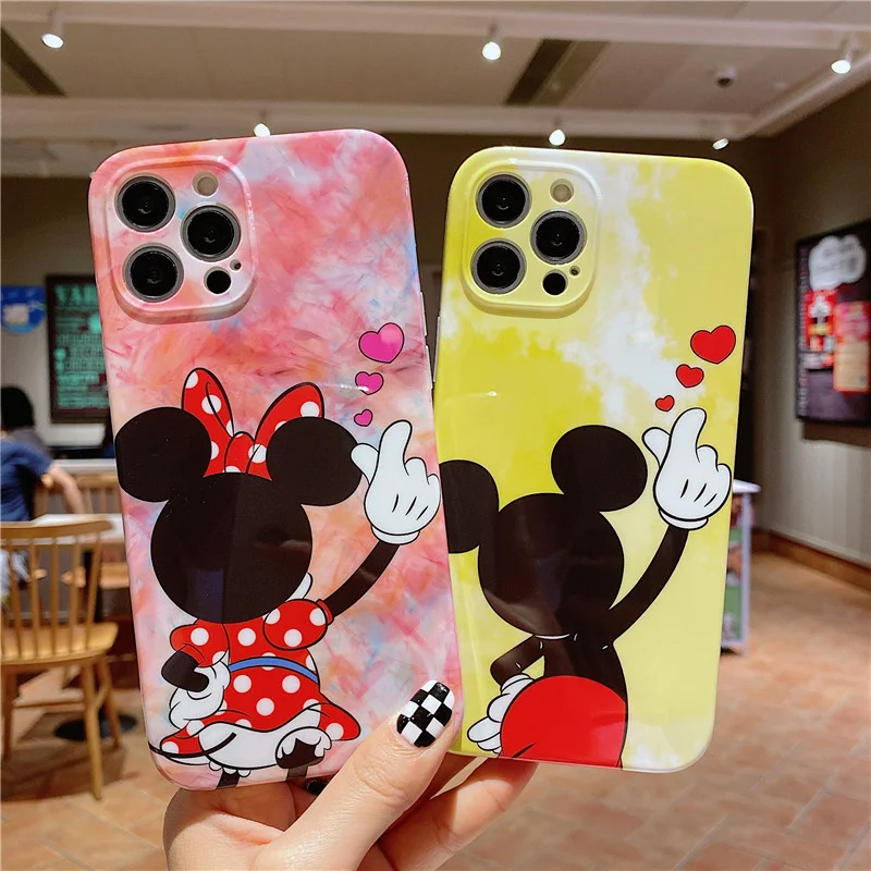 

13promax Couple Mickey Mouse Imd Soft Case 12 / 11 Cute Bixin Mickey Minnie Mobile Phone Case Xr / 7plus