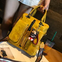 ita luxury brand handbags women split leather shoulder bag sac high quality pendent big bolso tote handbag bag satchel