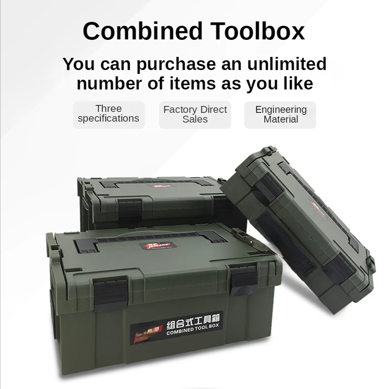 Portable Stackable Toolbox Multi-layer Combination Electrician Auto Repair Vehicle Stacking Embedded Hardware Storage Box