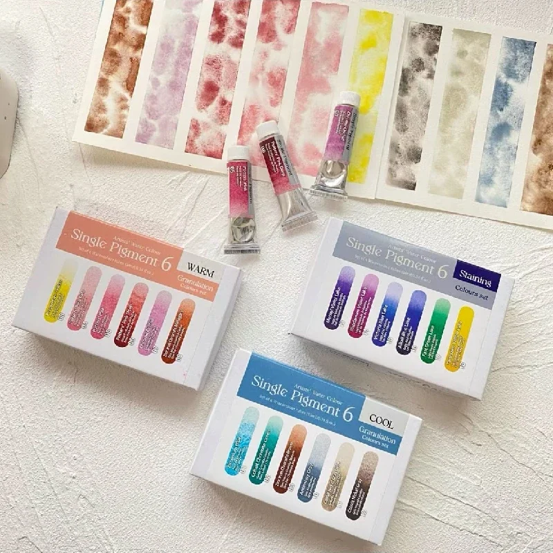 Набор прозрачных акриловых красок для рисования 6 цветов