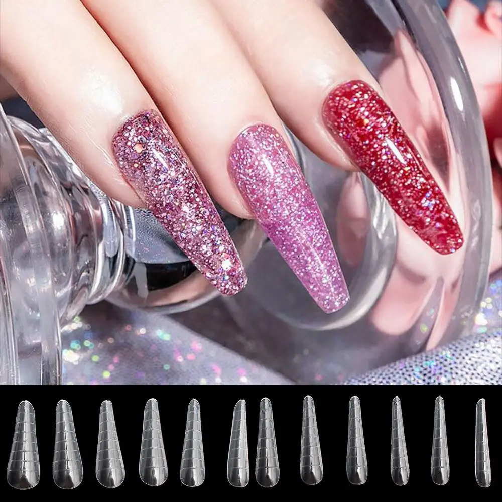

60Pcs Nail Dual Form False Nail Tips Extension For Building UV Acrylic Gel DIY Nail Mold Manicure Tools