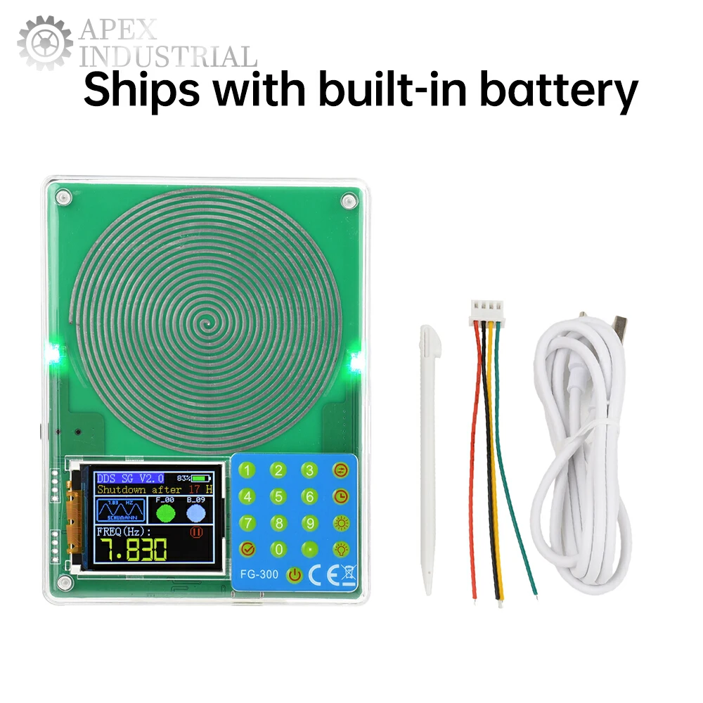 

FG-300 Функция DDS Генератор сигналов 0,001 Гц-200 кГц Генератор сигналов Регулируемый модуль с 1,8-дюймовым цветным TFT-экраном