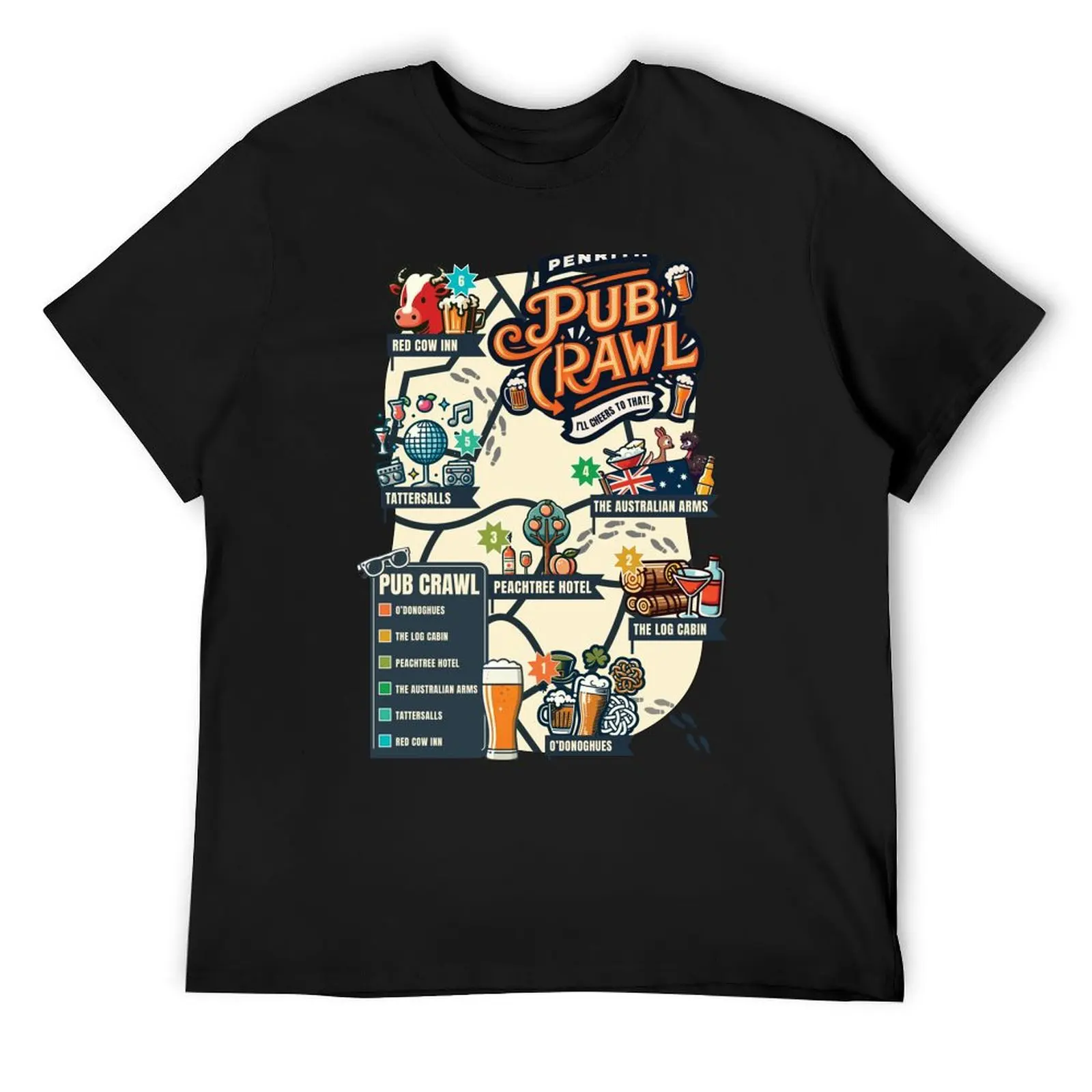 Футболка Penrith Pub Crawl футболка большого размера с рисунком винтажные мешковатые