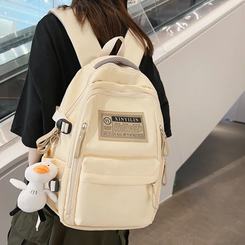 

Fashion Multipocket Women Backpack Nylon Female Back Bag Portable School Backpack For Girl Student Schoolbag Cool Travel Mochila