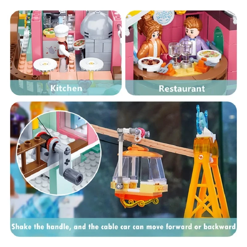 Конструктор детский Лыжная курорт от Sluban Детский конструктор для отдыха на