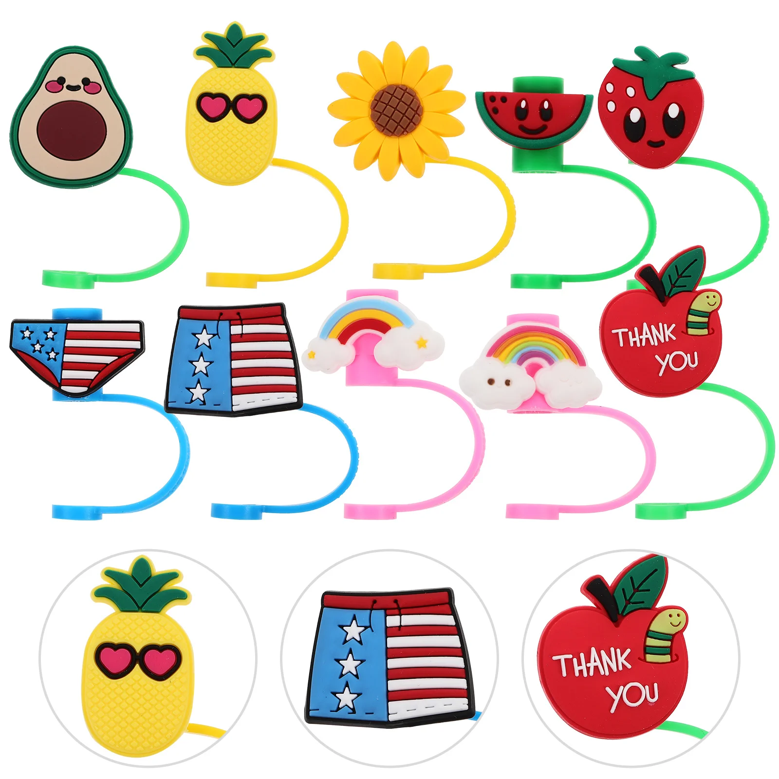 

10pcs Reusable Straws Tips Home Silicone Tips For Straws Straw Covers Straw Covers For Reusable Straws for Straw Drinking