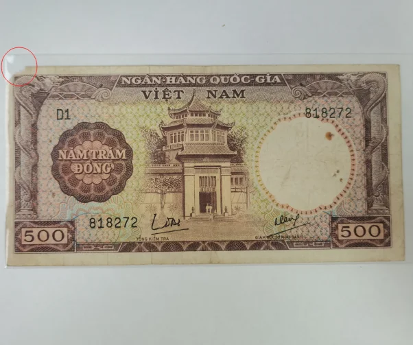 1964 Вьетнам 500 оригинальные заметки Dong (коллекционные предметы без использования)