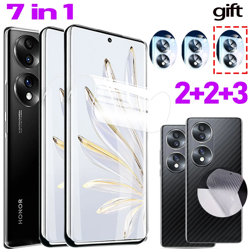 

1~7Pcs,Hydrogel Film Honor 70 Screen Protector For Huawei Honor70 Soft Close Fit Transparent Water proof Film Honor 70Pro Smartphone Protective Camera Lens Back Film Honor 70 Pro Plus No Glass