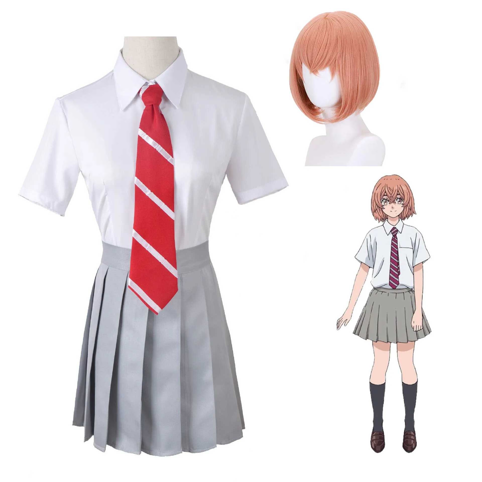 

Tachibana Hinata Cosplay Costumes Shirt Skirt Anime Tokyo Revengers Uniform Suit Cosplay Role Play Clothing