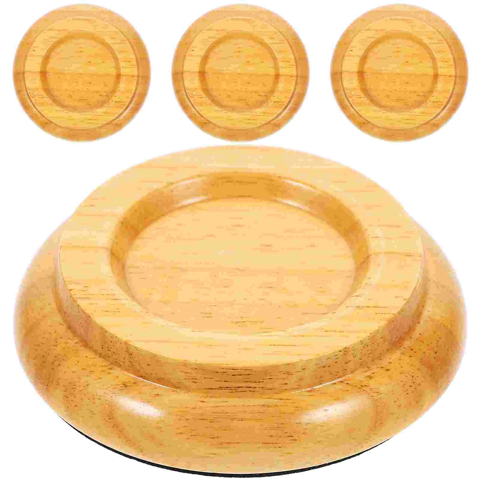 

4 pcs Wood Piano Leg Pads Upright Grand Piano Caster Cups Piano Leg Mats for Floor Protection