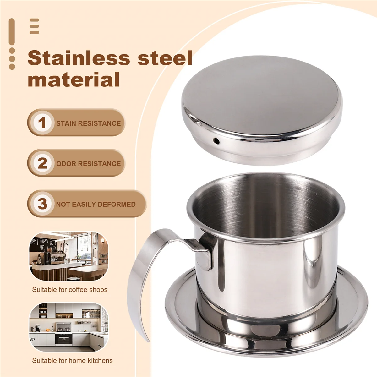 Вьетнамский фильтр для кофе портативный пресс многоразовый заварочный Phin горшок