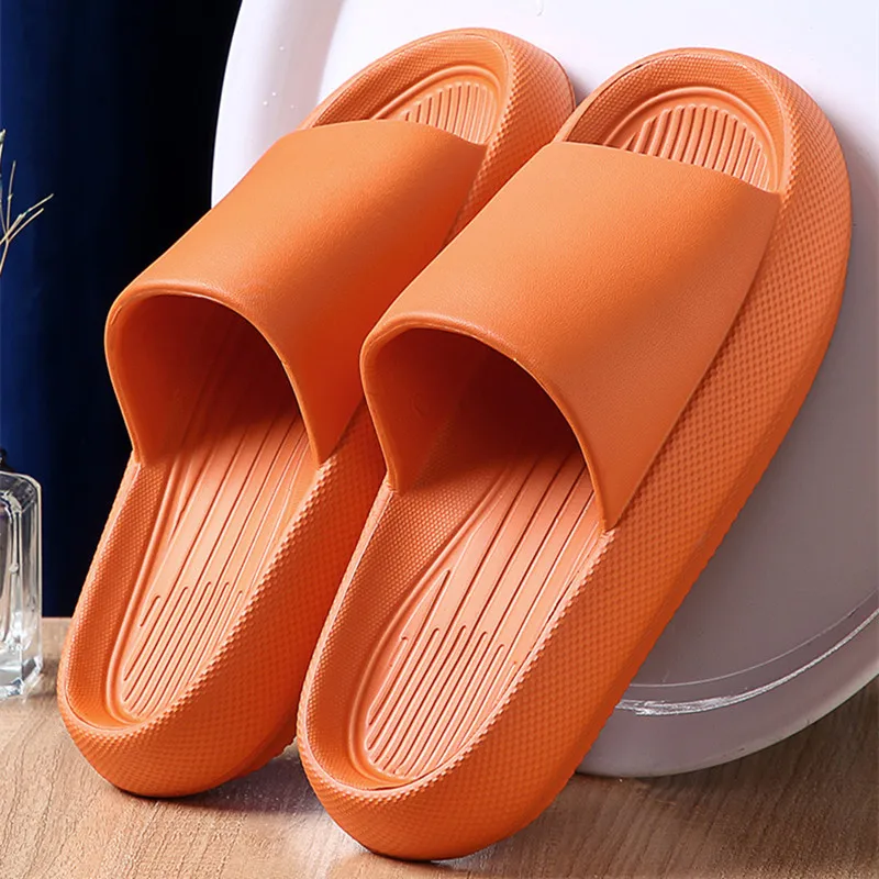 

Summer Concise Particle Massage EVA Vulcanized Slippers Women Indoor Home Shoes Bathroom Bathing Couple Thick-soled Sandals Men