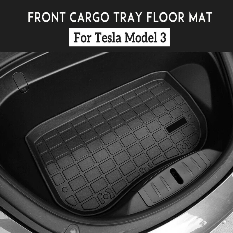 

1pc Black TPE Durable Car Front Cargo Liner Front Trunk Mat for Tesla Model 3