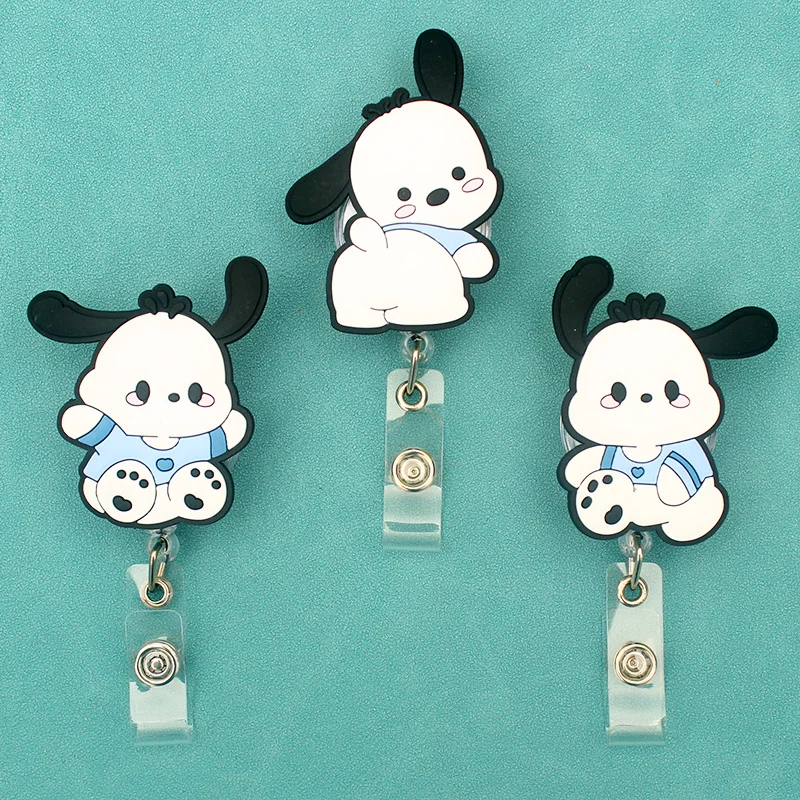 

Мультяшный Забавный поворотный бейдж для собак и медсестер, держатель для удостоверения личности для девочек и мальчиков, выдвижное название, аксессуары