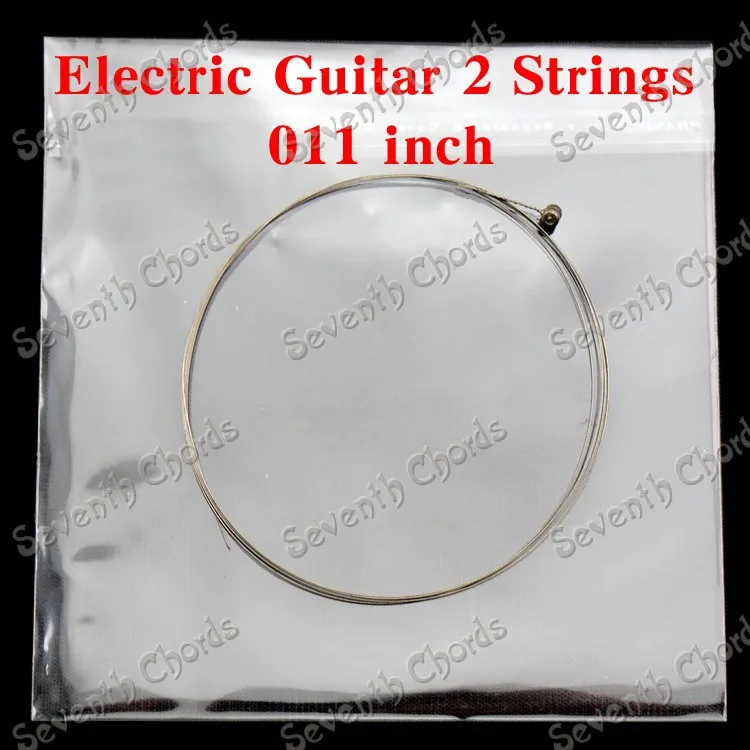 

10 Pcs Single Stainless Steel Electric Guitar 2 Strings,B-2nd 011 inch (not strings set,only 2 string 10 pcs)