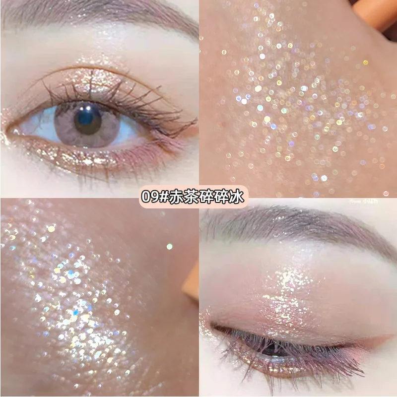 

Diamond Glitter Eyeshadow Liner Pencil Makeup Highlighter Long Lasting Matte Pink Silkworm Champagne Gold Eyeliner Pen Beauty